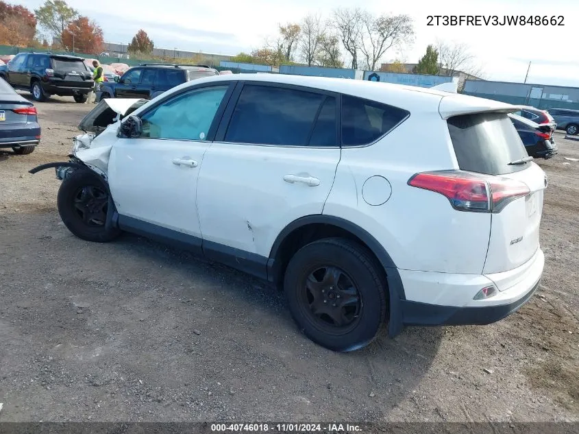 2018 Toyota Rav4 Le VIN: 2T3BFREV3JW848662 Lot: 40746018