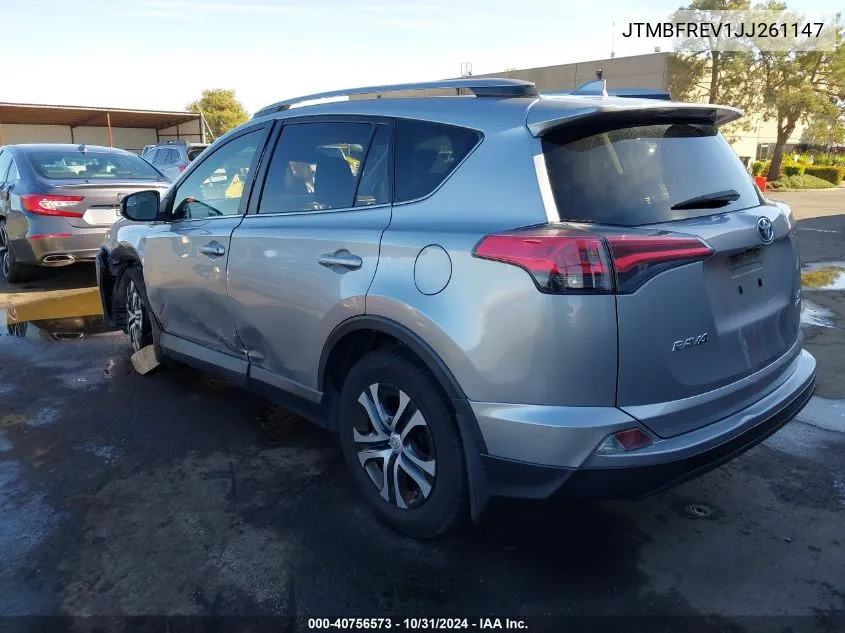 2018 Toyota Rav4 Le VIN: JTMBFREV1JJ261147 Lot: 40756573