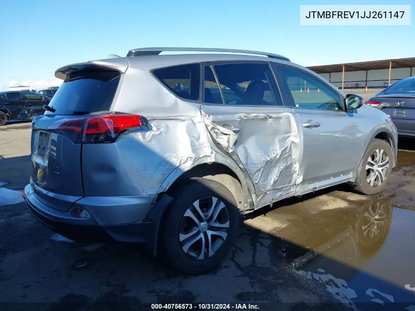 2018 Toyota Rav4 Le VIN: JTMBFREV1JJ261147 Lot: 40756573