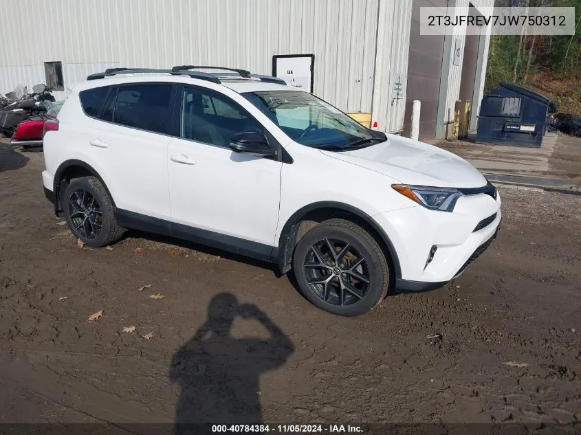 2018 Toyota Rav4 Se VIN: 2T3JFREV7JW750312 Lot: 40784384