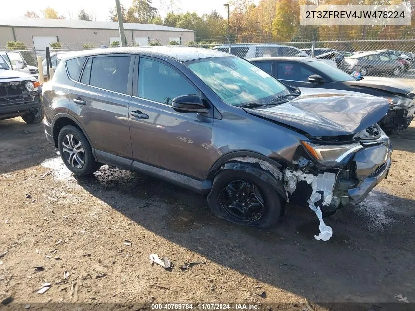 2018 Toyota Rav4 Le VIN: 2T3ZFREV4JW478224 Lot: 40789784