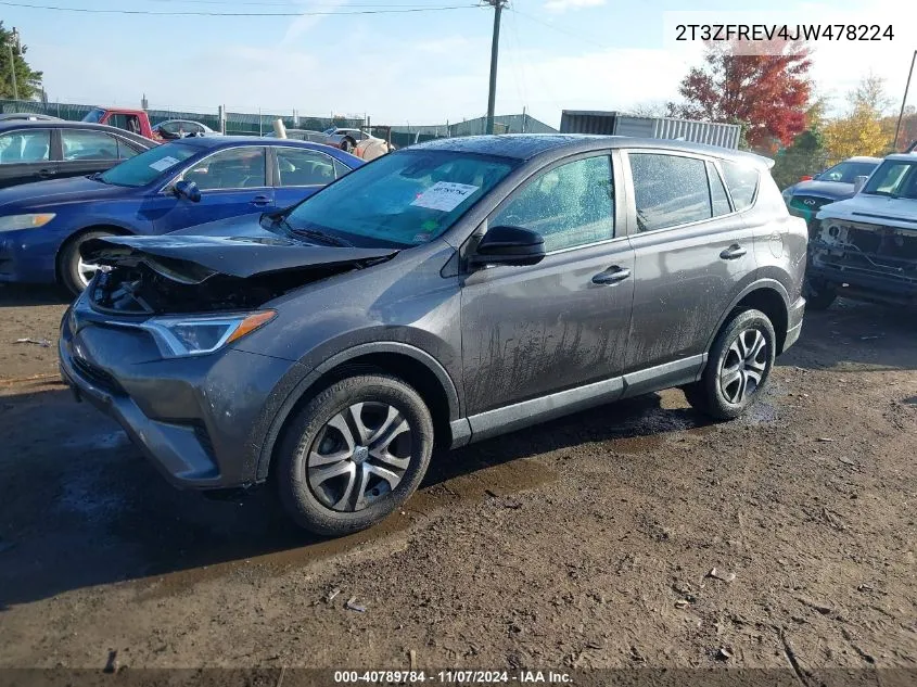 2018 Toyota Rav4 Le VIN: 2T3ZFREV4JW478224 Lot: 40789784