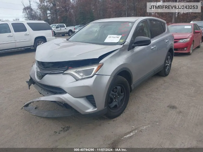 2018 Toyota Rav4 Le VIN: JTMBFREV9JJ243253 Lot: 40794290