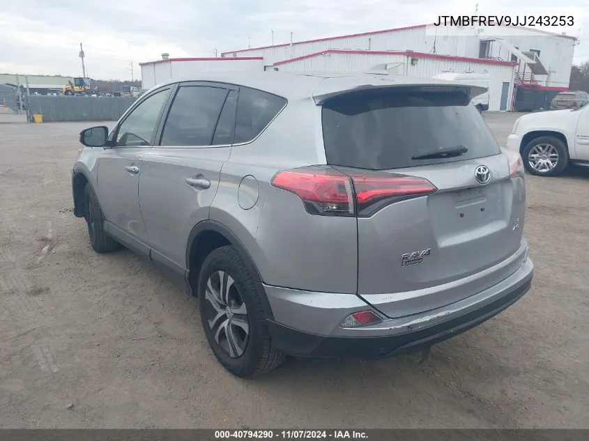 2018 Toyota Rav4 Le VIN: JTMBFREV9JJ243253 Lot: 40794290