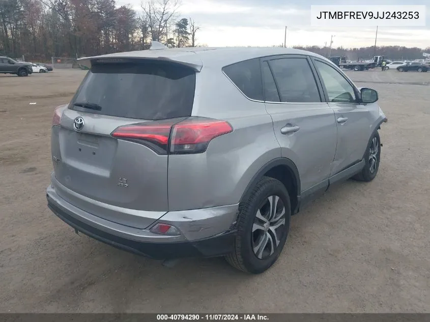 2018 Toyota Rav4 Le VIN: JTMBFREV9JJ243253 Lot: 40794290