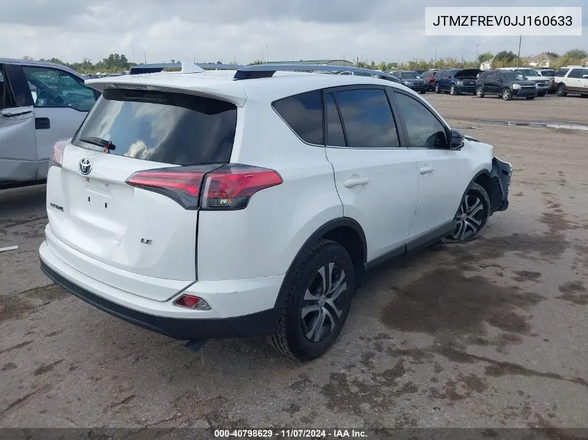 2018 Toyota Rav4 Le VIN: JTMZFREV0JJ160633 Lot: 40798629