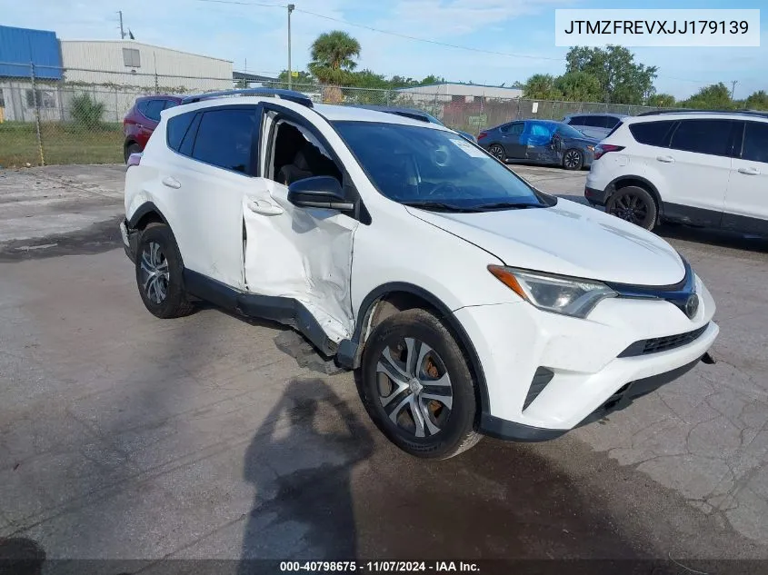 2018 Toyota Rav4 Le VIN: JTMZFREVXJJ179139 Lot: 40798675