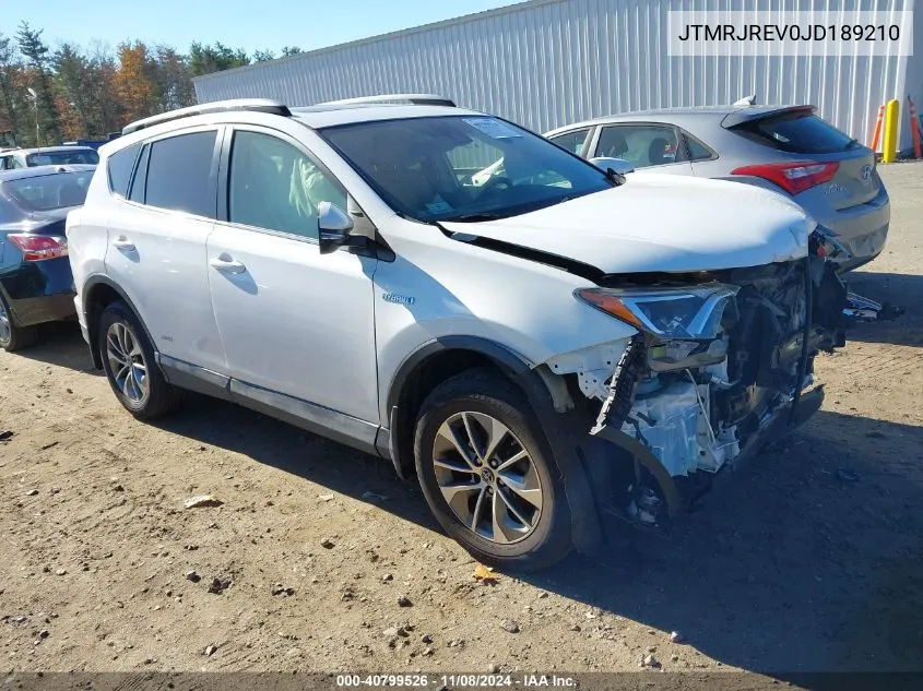 2018 Toyota Rav4 Hybrid Xle VIN: JTMRJREV0JD189210 Lot: 40799526