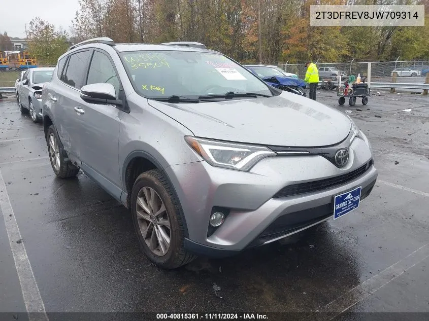 2018 Toyota Rav4 Limited VIN: 2T3DFREV8JW709314 Lot: 40815361