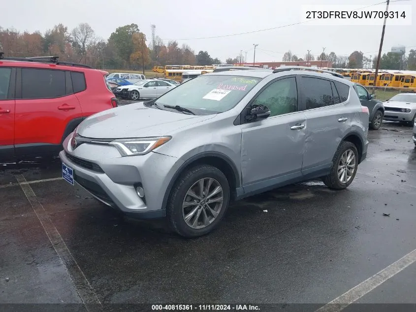 2018 Toyota Rav4 Limited VIN: 2T3DFREV8JW709314 Lot: 40815361