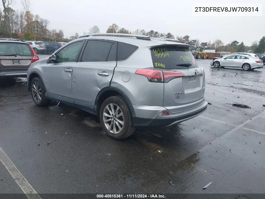 2018 Toyota Rav4 Limited VIN: 2T3DFREV8JW709314 Lot: 40815361