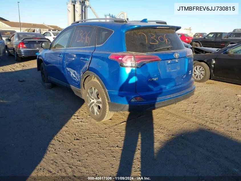 2018 Toyota Rav4 Le VIN: JTMBFREV6JJ730815 Lot: 40817306