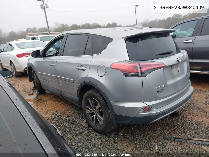 2018 Toyota Rav4 Xle VIN: 2T3RFREV8JW840409 Lot: 40821940