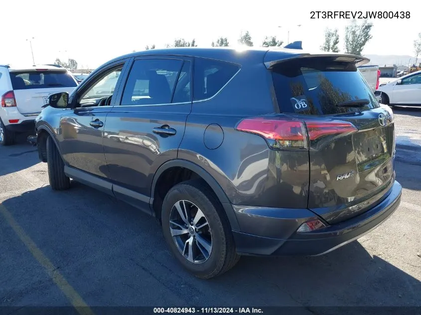 2018 Toyota Rav4 Xle VIN: 2T3RFREV2JW800438 Lot: 40824943