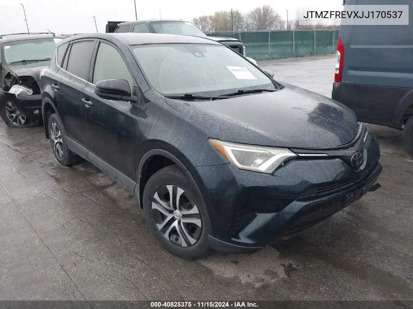 2018 Toyota Rav4 Le VIN: JTMZFREVXJJ170537 Lot: 40825375