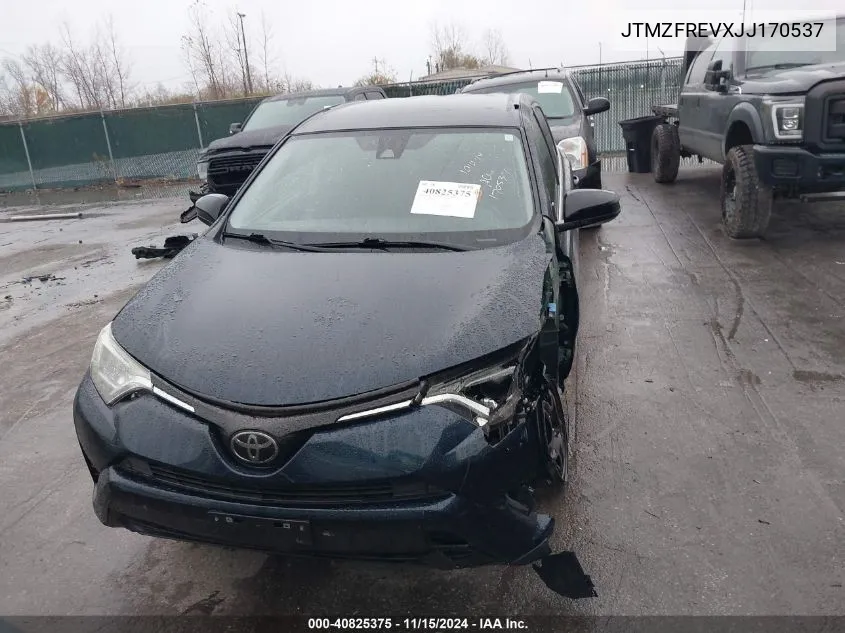 2018 Toyota Rav4 Le VIN: JTMZFREVXJJ170537 Lot: 40825375