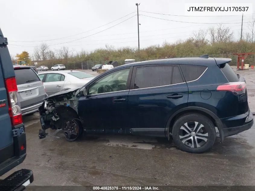 2018 Toyota Rav4 Le VIN: JTMZFREVXJJ170537 Lot: 40825375