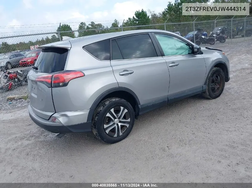 2018 Toyota Rav4 Le VIN: 2T3ZFREV0JW444314 Lot: 40835565