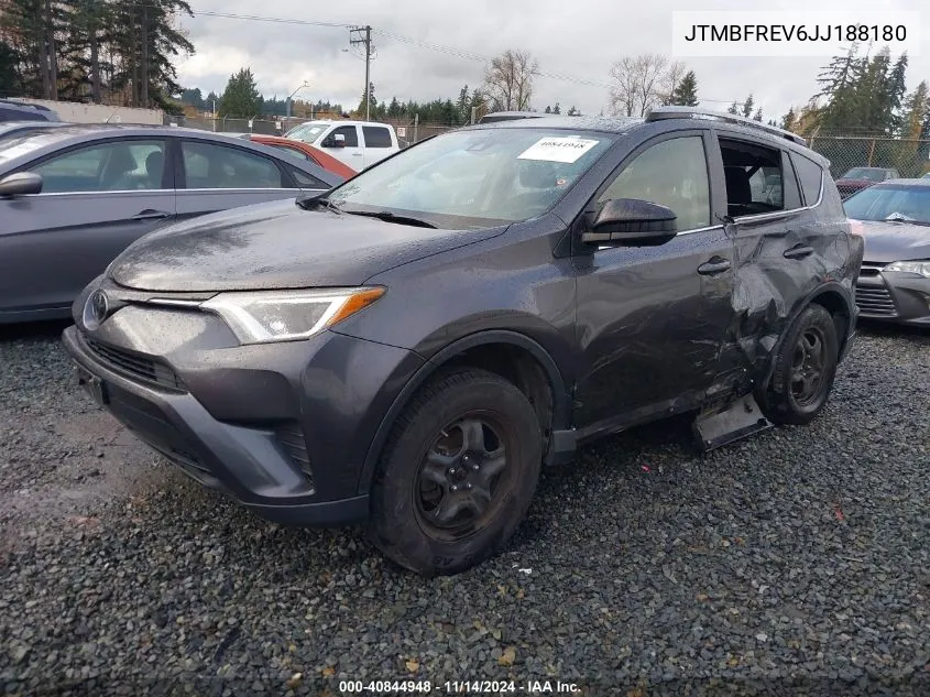 2018 Toyota Rav4 Le VIN: JTMBFREV6JJ188180 Lot: 40844948