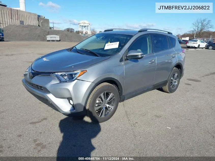 2018 Toyota Rav4 Le VIN: JTMBFREV2JJ206822 Lot: 40848754