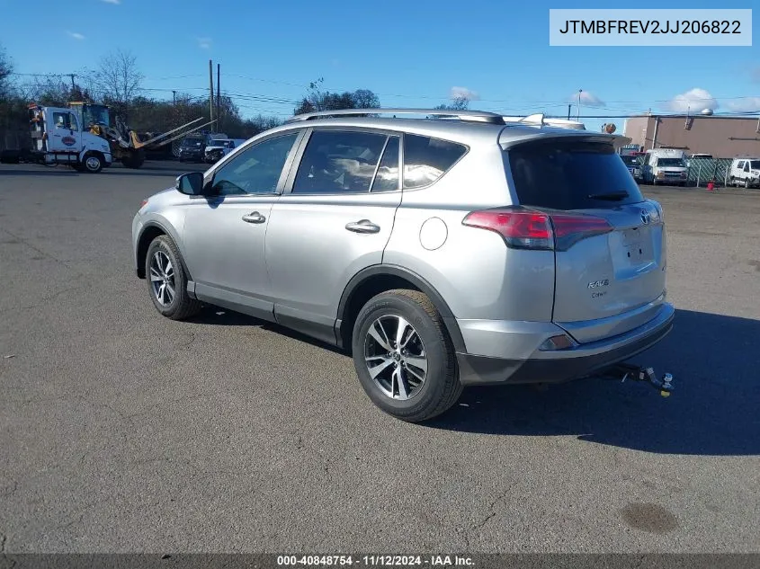 2018 Toyota Rav4 Le VIN: JTMBFREV2JJ206822 Lot: 40848754