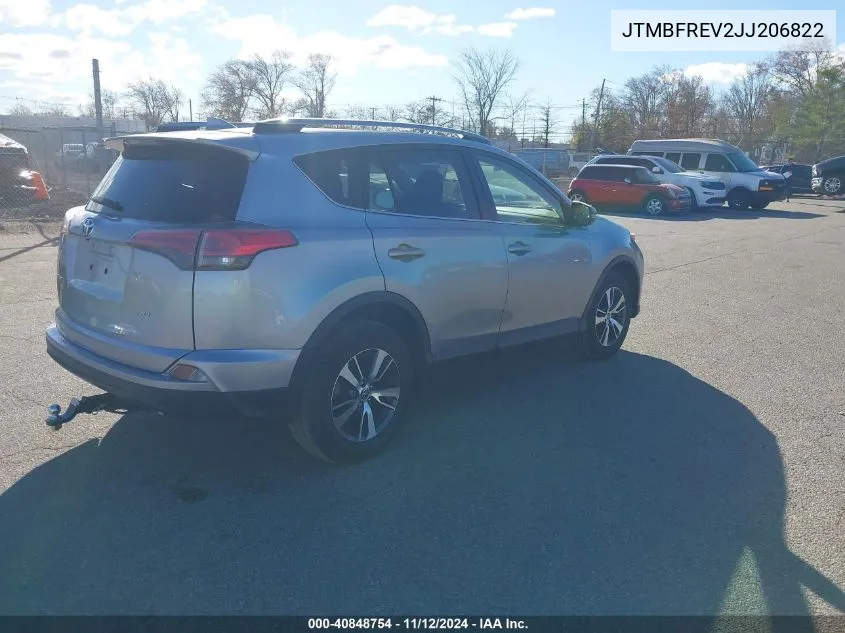 2018 Toyota Rav4 Le VIN: JTMBFREV2JJ206822 Lot: 40848754