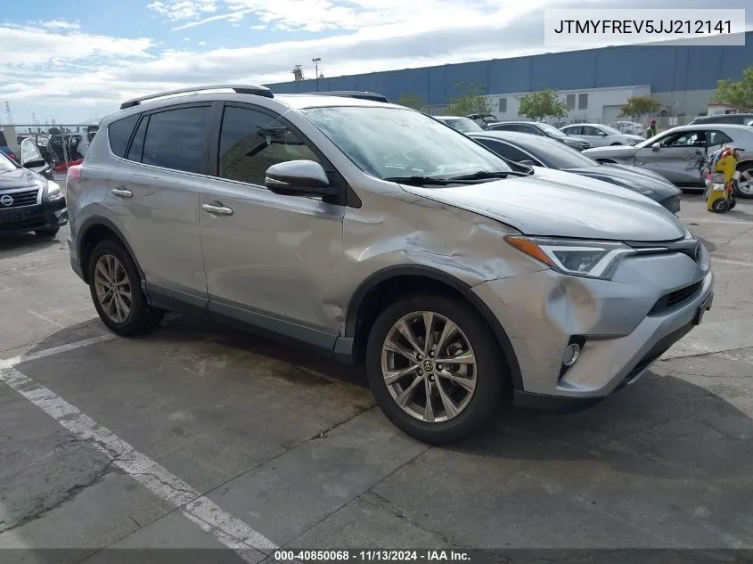 2018 Toyota Rav4 Limited VIN: JTMYFREV5JJ212141 Lot: 40850068