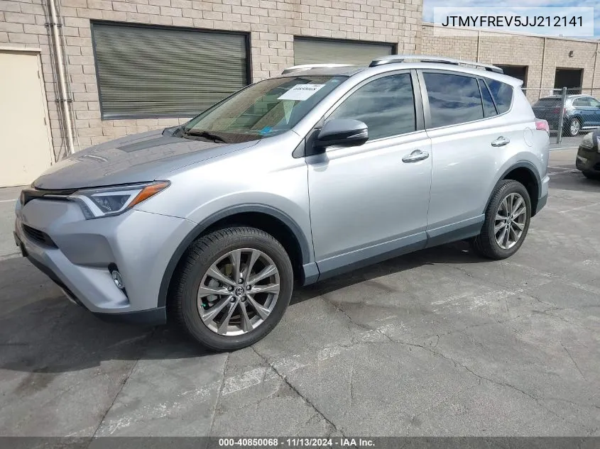 2018 Toyota Rav4 Limited VIN: JTMYFREV5JJ212141 Lot: 40850068