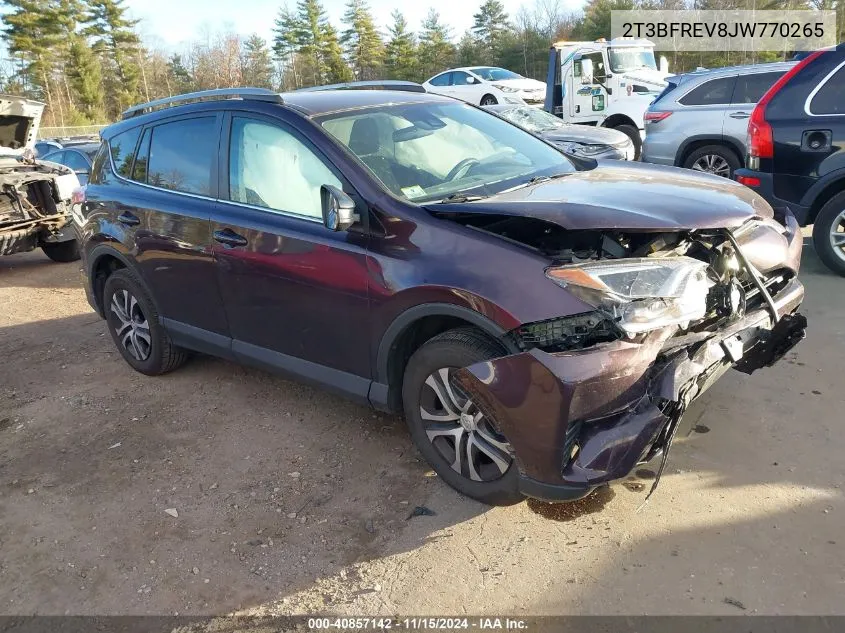 2018 Toyota Rav4 Le VIN: 2T3BFREV8JW770265 Lot: 40857142