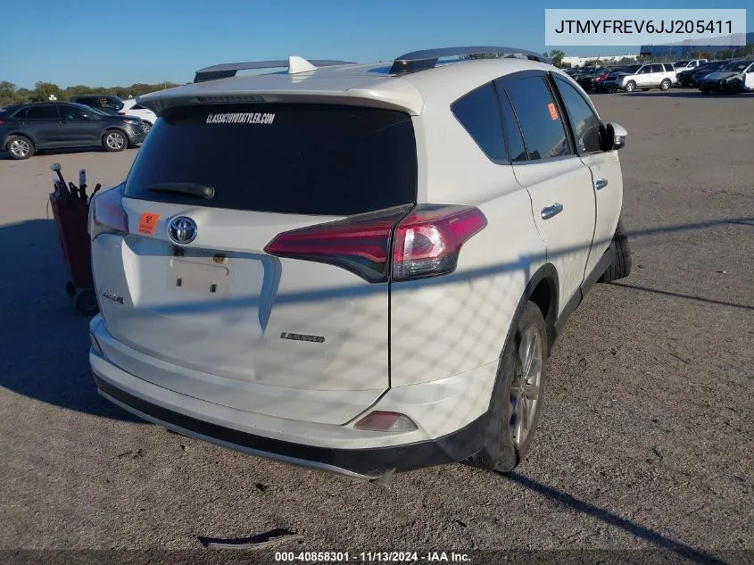 2018 Toyota Rav4 Limited VIN: JTMYFREV6JJ205411 Lot: 40858301