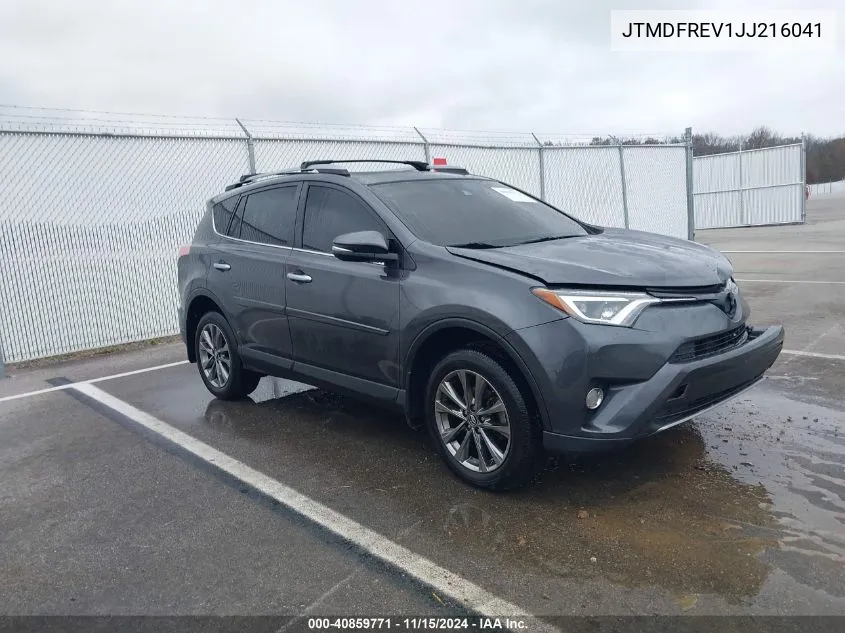 2018 Toyota Rav4 Limited VIN: JTMDFREV1JJ216041 Lot: 40859771