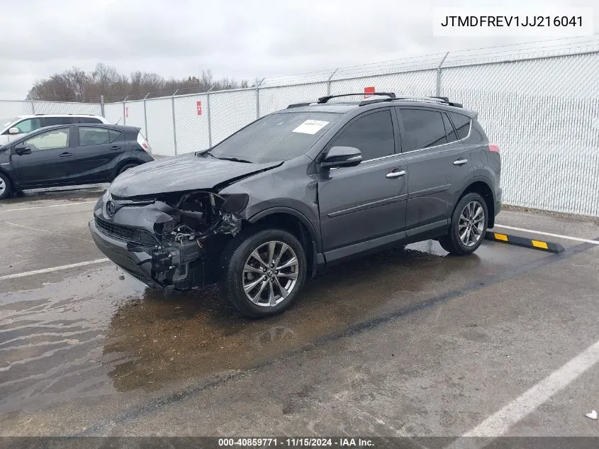 2018 Toyota Rav4 Limited VIN: JTMDFREV1JJ216041 Lot: 40859771