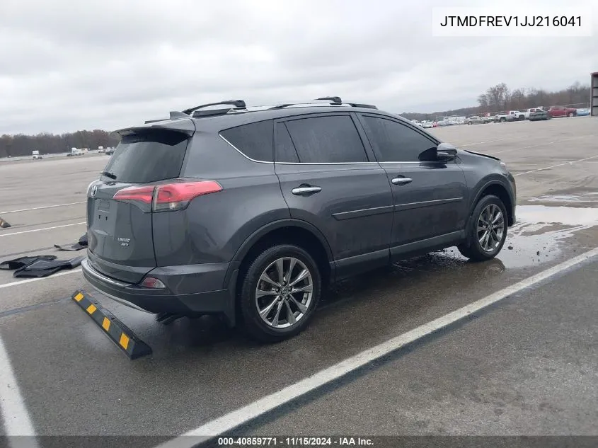 2018 Toyota Rav4 Limited VIN: JTMDFREV1JJ216041 Lot: 40859771