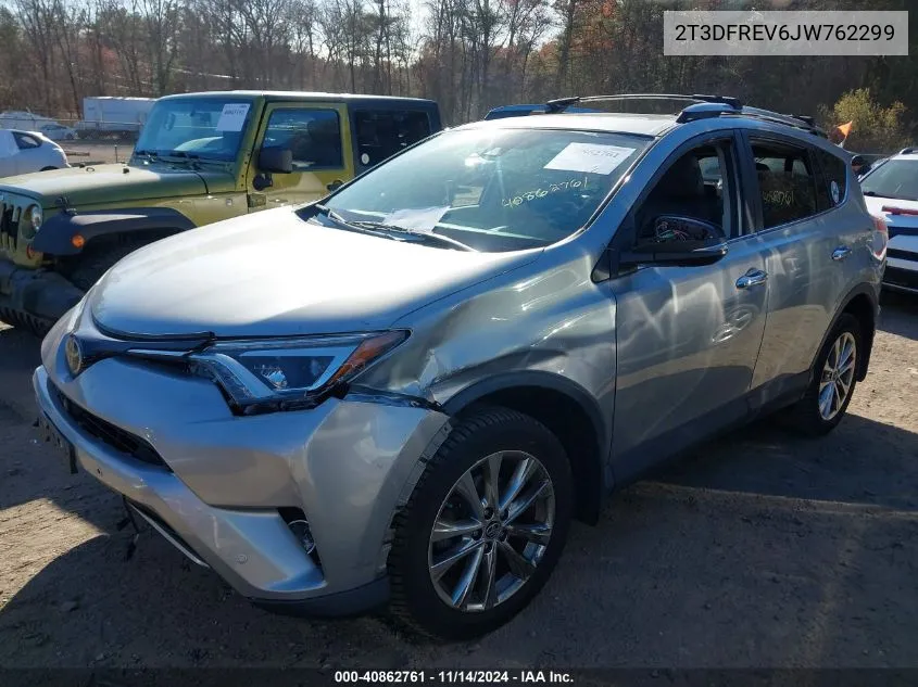 2018 Toyota Rav4 Limited/Se/Platinum VIN: 2T3DFREV6JW762299 Lot: 40862761