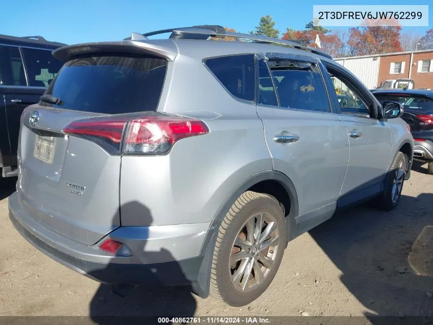 2018 Toyota Rav4 Limited/Se/Platinum VIN: 2T3DFREV6JW762299 Lot: 40862761