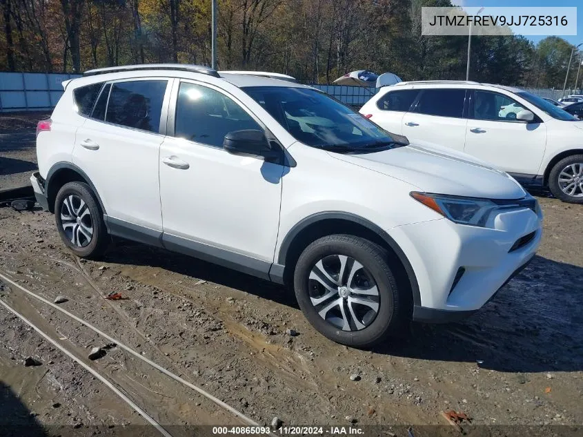 2018 Toyota Rav4 Le VIN: JTMZFREV9JJ725316 Lot: 40865093