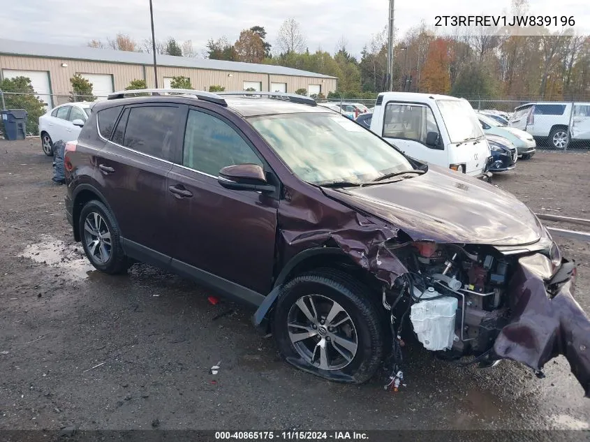 2018 Toyota Rav4 Adventure/Xle VIN: 2T3RFREV1JW839196 Lot: 40865175