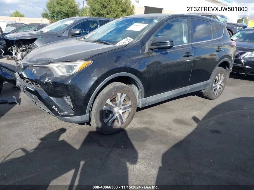 2018 Toyota Rav4 Le VIN: 2T3ZFREVXJW501800 Lot: 40866383