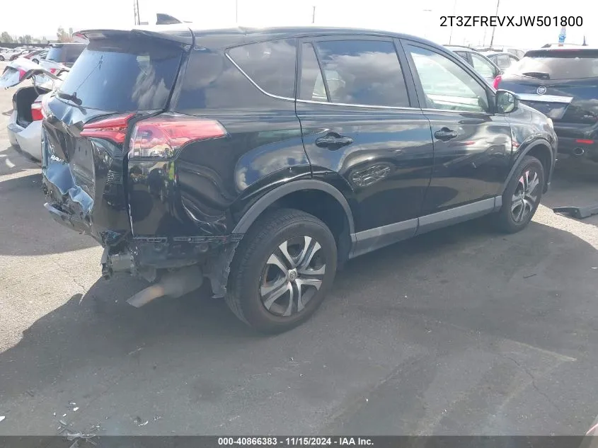 2018 Toyota Rav4 Le VIN: 2T3ZFREVXJW501800 Lot: 40866383