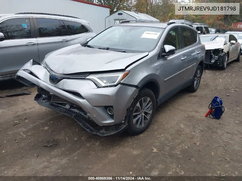 2018 Toyota Rav4 Hybrid Xle VIN: JTMRJREV9JD181798 Lot: 40869386