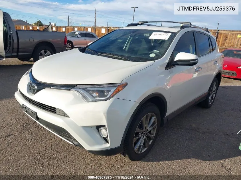 2018 Toyota Rav4 Limited VIN: JTMDFREV5JJ259376 Lot: 40907975