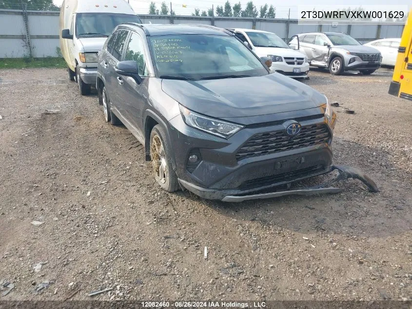 2T3DWRFVXKW001629 2019 Toyota Rav4 Limited