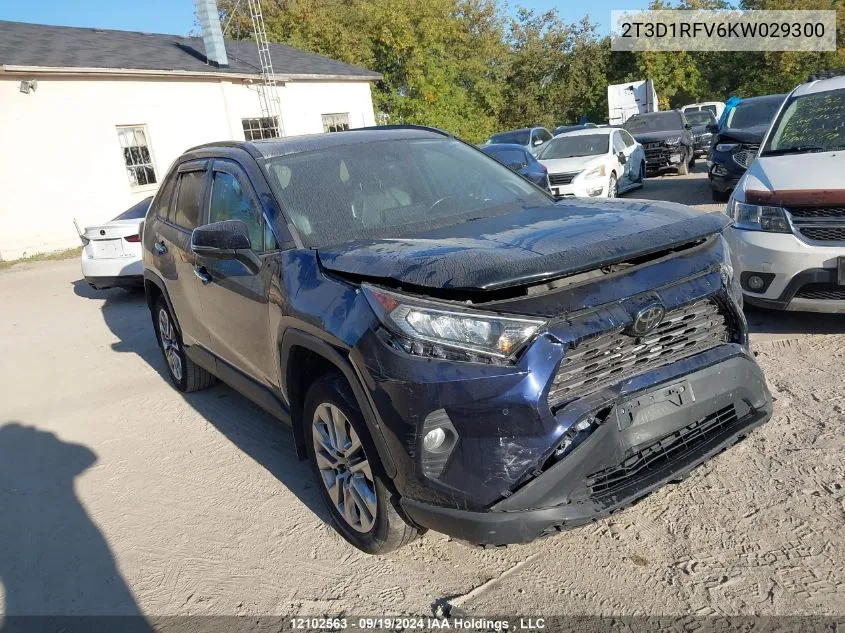 2T3D1RFV6KW029300 2019 Toyota Rav4 Limited