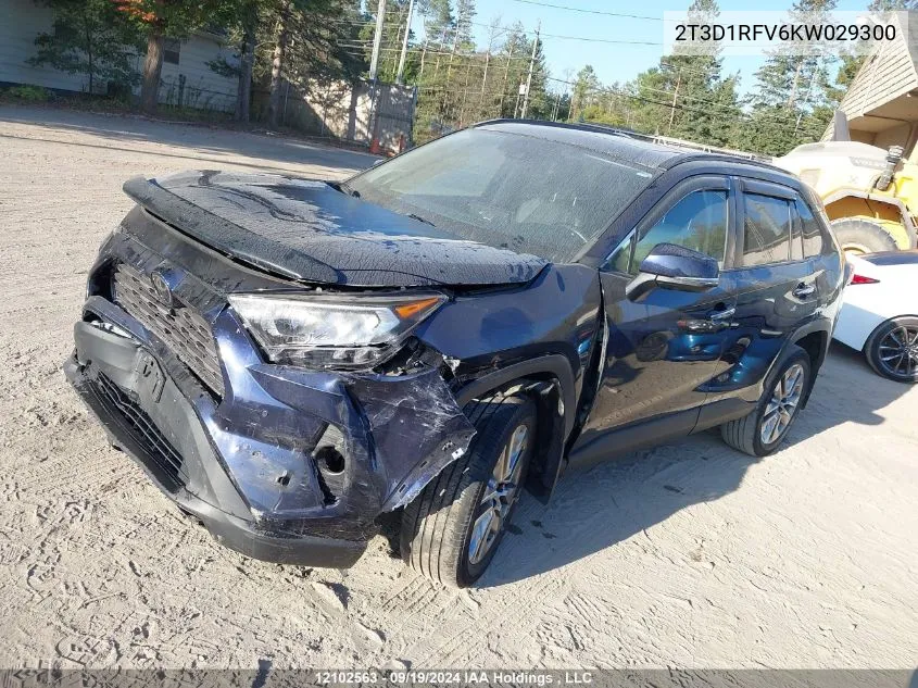 2T3D1RFV6KW029300 2019 Toyota Rav4 Limited