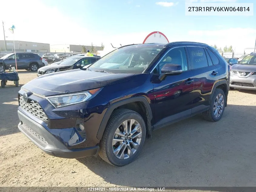 2019 Toyota Rav4 Xle VIN: 2T3R1RFV6KW064814 Lot: 12118721