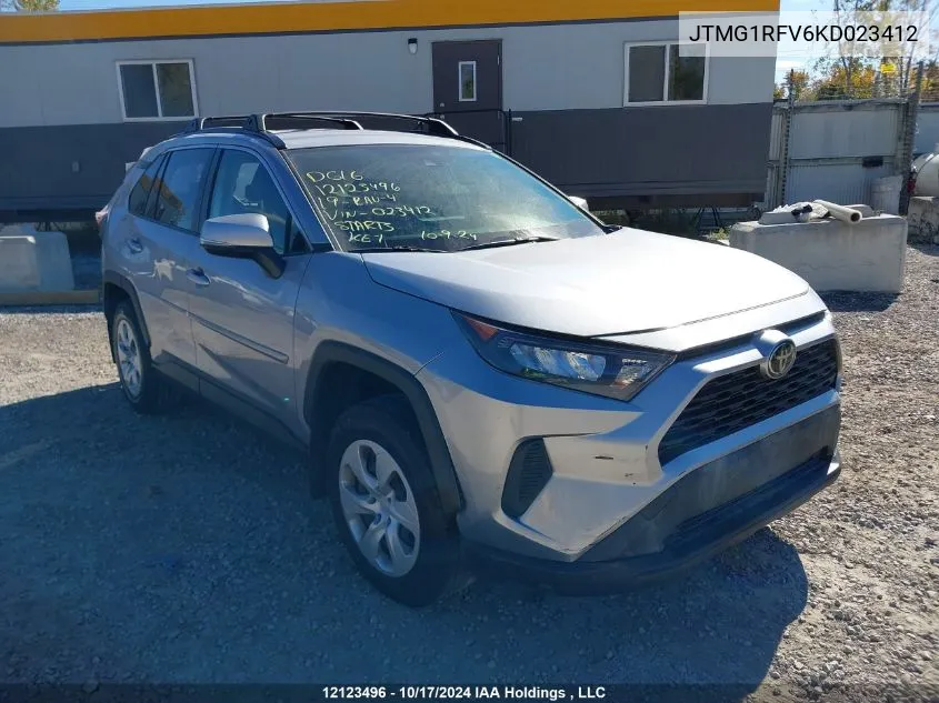 2019 Toyota Rav4 Le VIN: JTMG1RFV6KD023412 Lot: 12123496