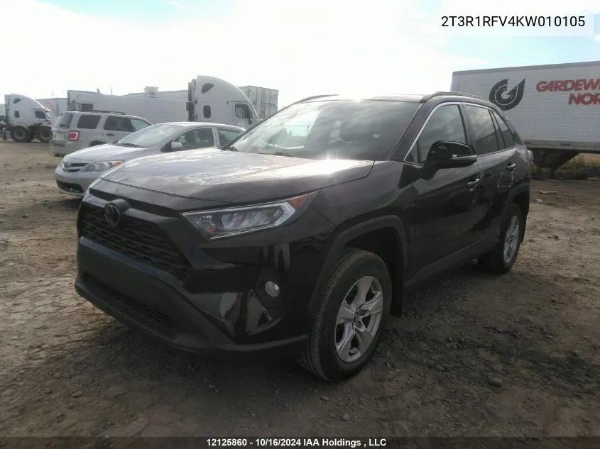 2019 Toyota Rav4 Xle/Xle Premium VIN: 2T3R1RFV4KW010105 Lot: 12125860