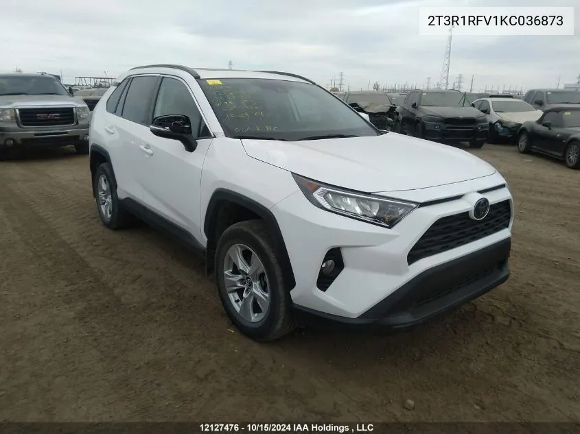 2019 Toyota Rav4 Xle/Xle Premium VIN: 2T3R1RFV1KC036873 Lot: 12127476