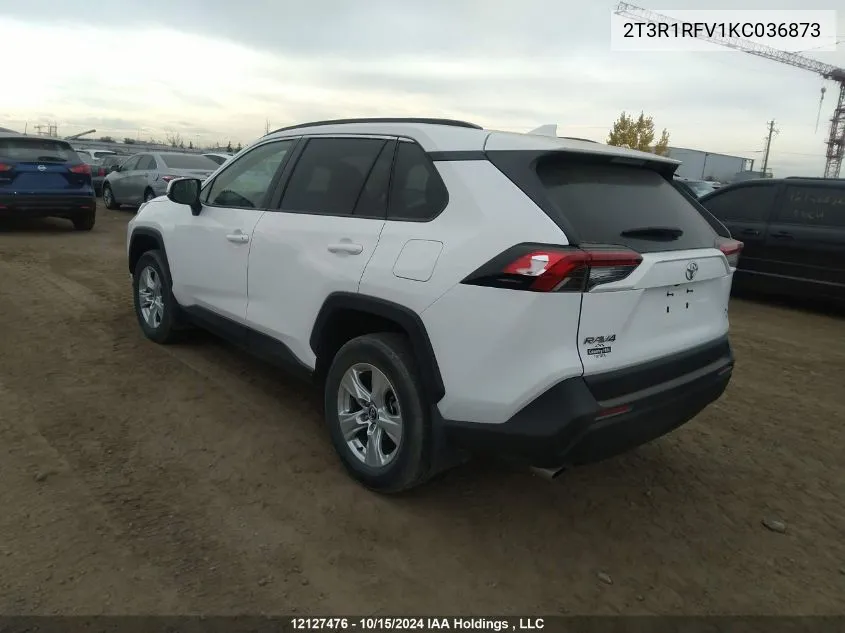 2019 Toyota Rav4 Xle/Xle Premium VIN: 2T3R1RFV1KC036873 Lot: 12127476