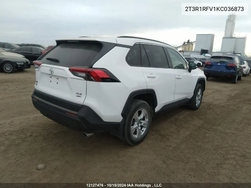 2019 Toyota Rav4 Xle/Xle Premium VIN: 2T3R1RFV1KC036873 Lot: 12127476